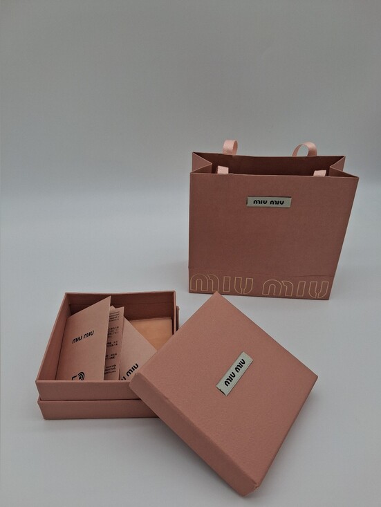 Miu Miu Other - MIU MIU Pink Gift Packaging Set Box Bag Tissue RFID Booklet Cards EUC
